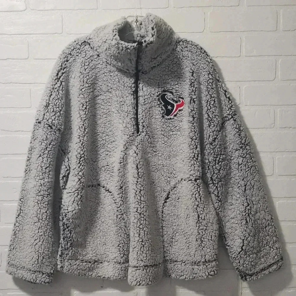 NFL Team Apparel Jackets & Blazers - Women NFL Blue and Gray Plush Zip-Up Jacket
